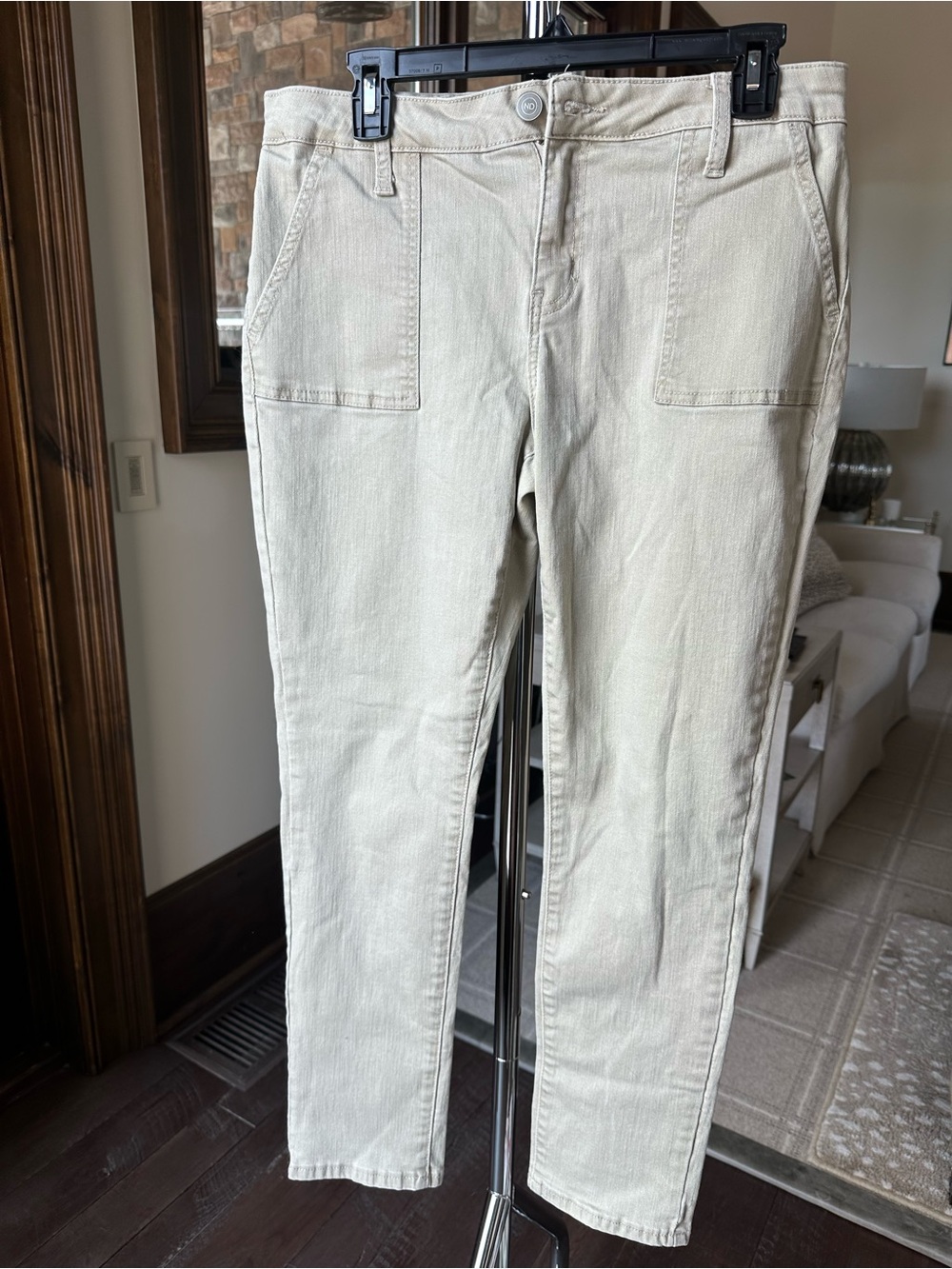 Straight-Leg cropped Pants - taupe
